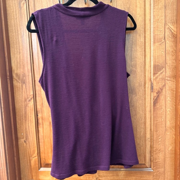 41 Hawthorn Benni wrap front ruched knit top in burgundy size XL - Picture 5 of 6